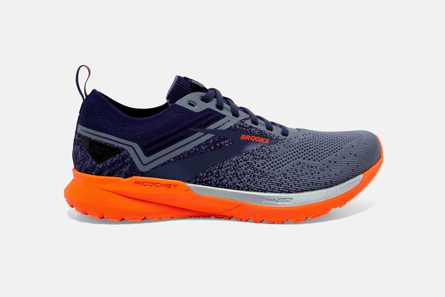 Brooks Ricochet 3 Road Loopschoenen Heren - Grijs/Oranje - 021759BVM